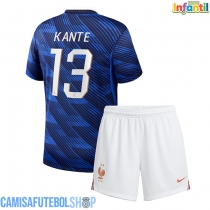 Camisa de time de futebol França Kante #13 Replicas 1º Equipamento Infantil Mundo 2026 Manga Curta (+ Calças curtas)